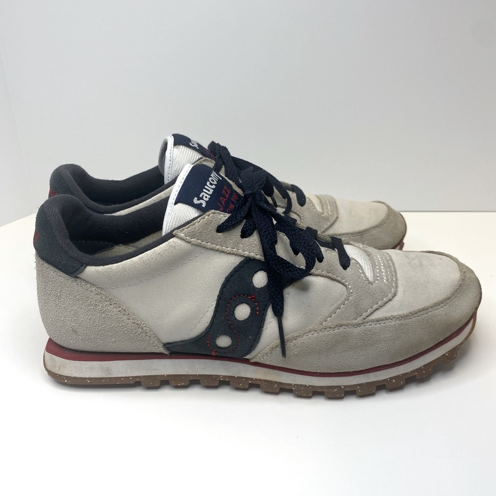 Saucony Men's Athletic Sneakers in Beige, Black, and Maroon - Picture 2 of 8